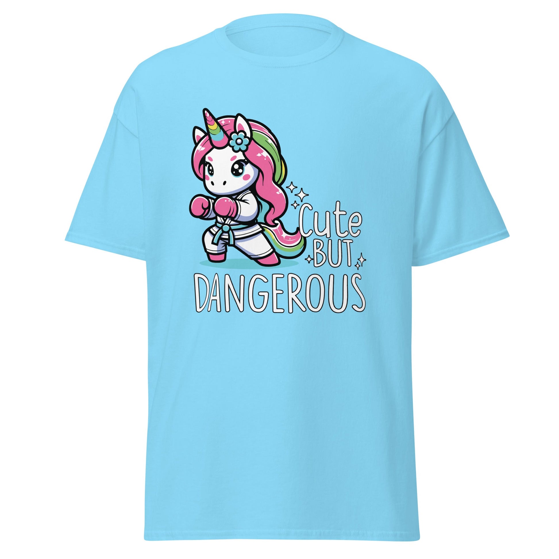 Cute but Dangerous | Unicorn T-Shirt - Sky - T-Shirts Online