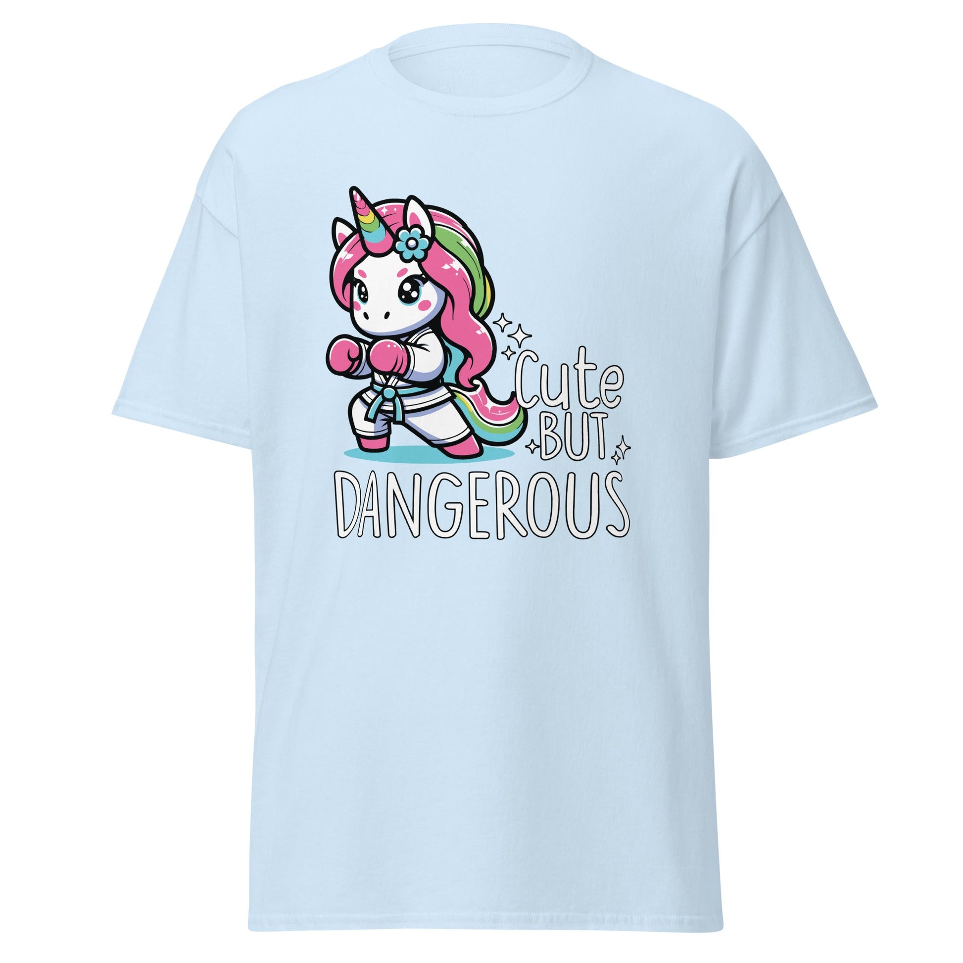 Cute but Dangerous | Unicorn T-Shirt - Light Blue - T-Shirts Online