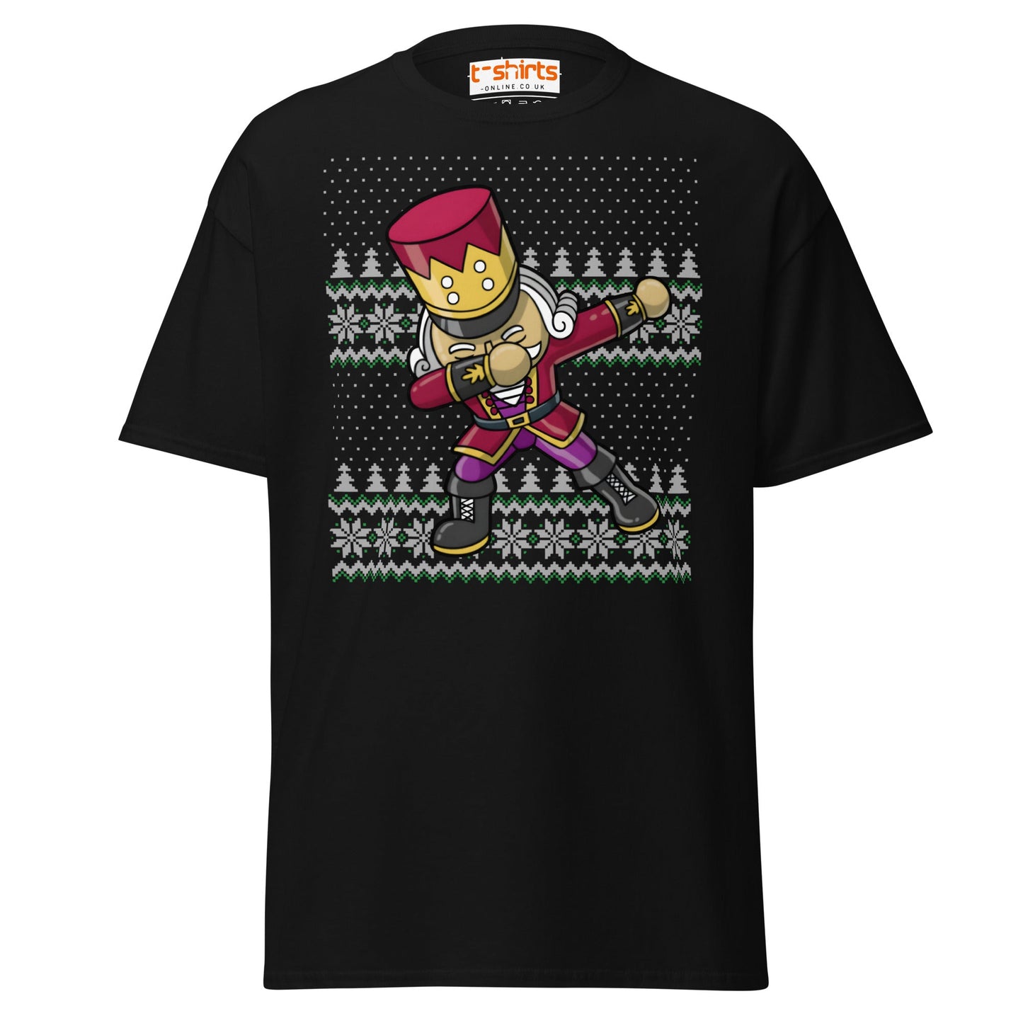 Dabbing Nutcracker Christmas T-Shirt | Funny Holiday Tee - Black - T-Shirts Online