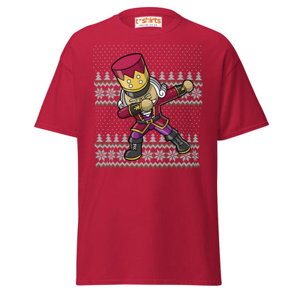 Dabbing Nutcracker Christmas T-Shirt | Funny Holiday Tee - Cardinal - T-Shirts Online