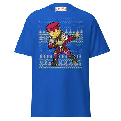 Dabbing Nutcracker Christmas T-Shirt | Funny Holiday Tee - Royal - T-Shirts Online