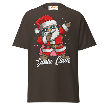 Dabbing Santa Claus T-Shirt | Funny Christmas Tee - Dark Chocolate - T-Shirts Online