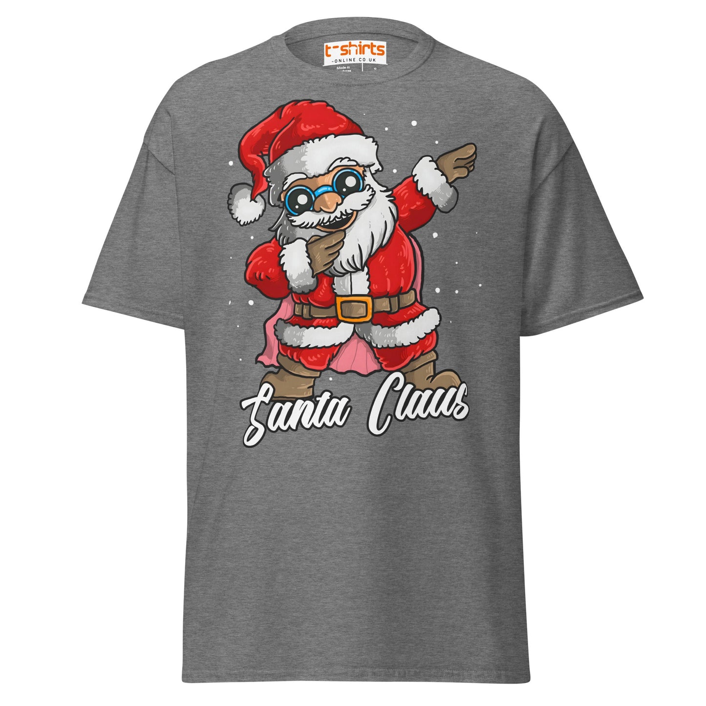 Dabbing Santa Claus T-Shirt | Funny Christmas Tee - Graphite Heather - T-Shirts Online