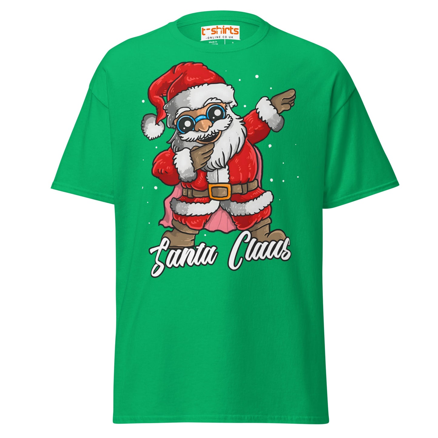 Dabbing Santa Claus T-Shirt | Funny Christmas Tee - Irish Green - T-Shirts Online