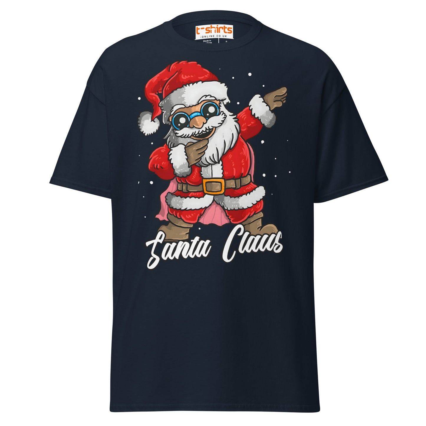 Dabbing Santa Claus T-Shirt | Funny Christmas Tee - Navy - T-Shirts Online