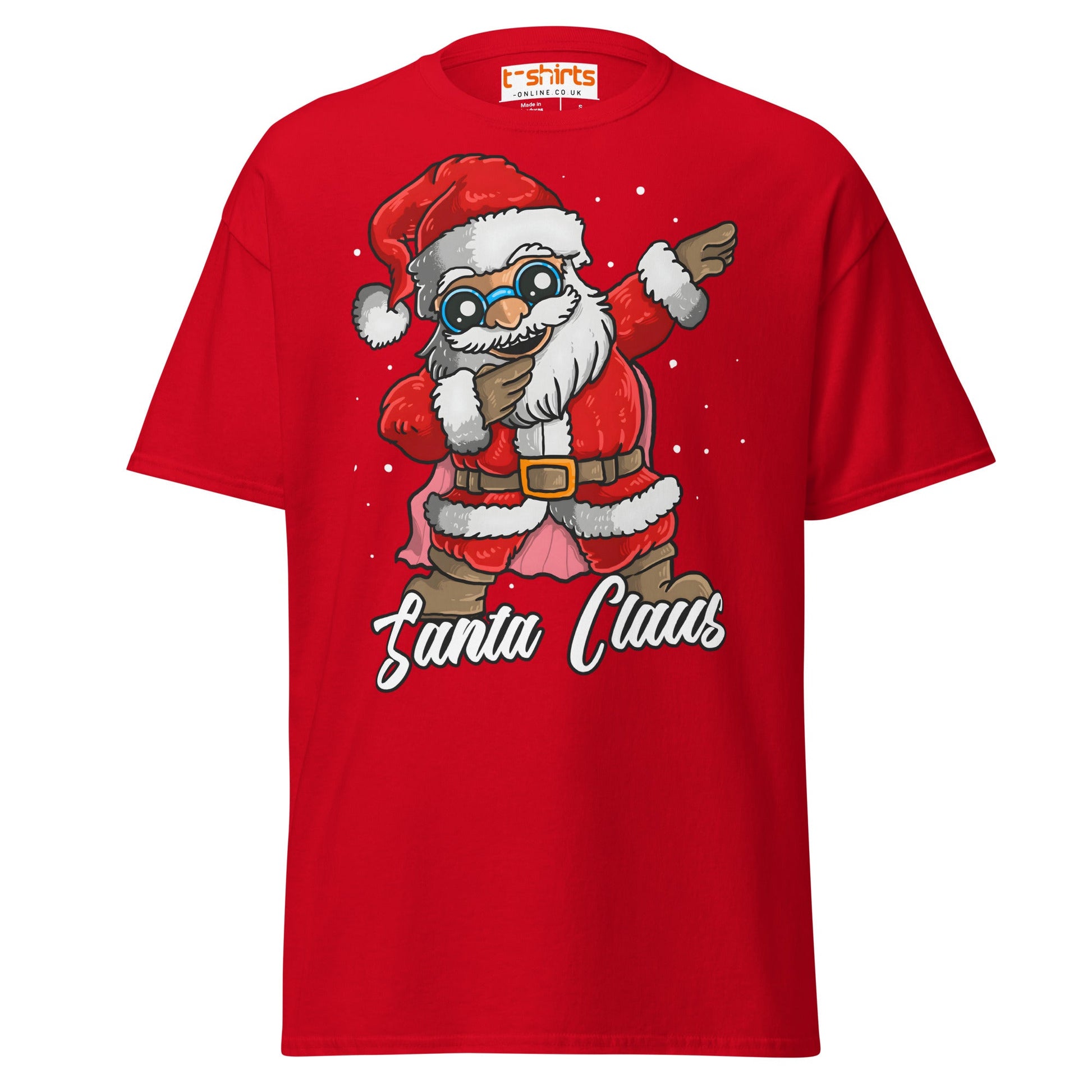 Dabbing Santa Claus T-Shirt | Funny Christmas Tee - Red - T-Shirts Online