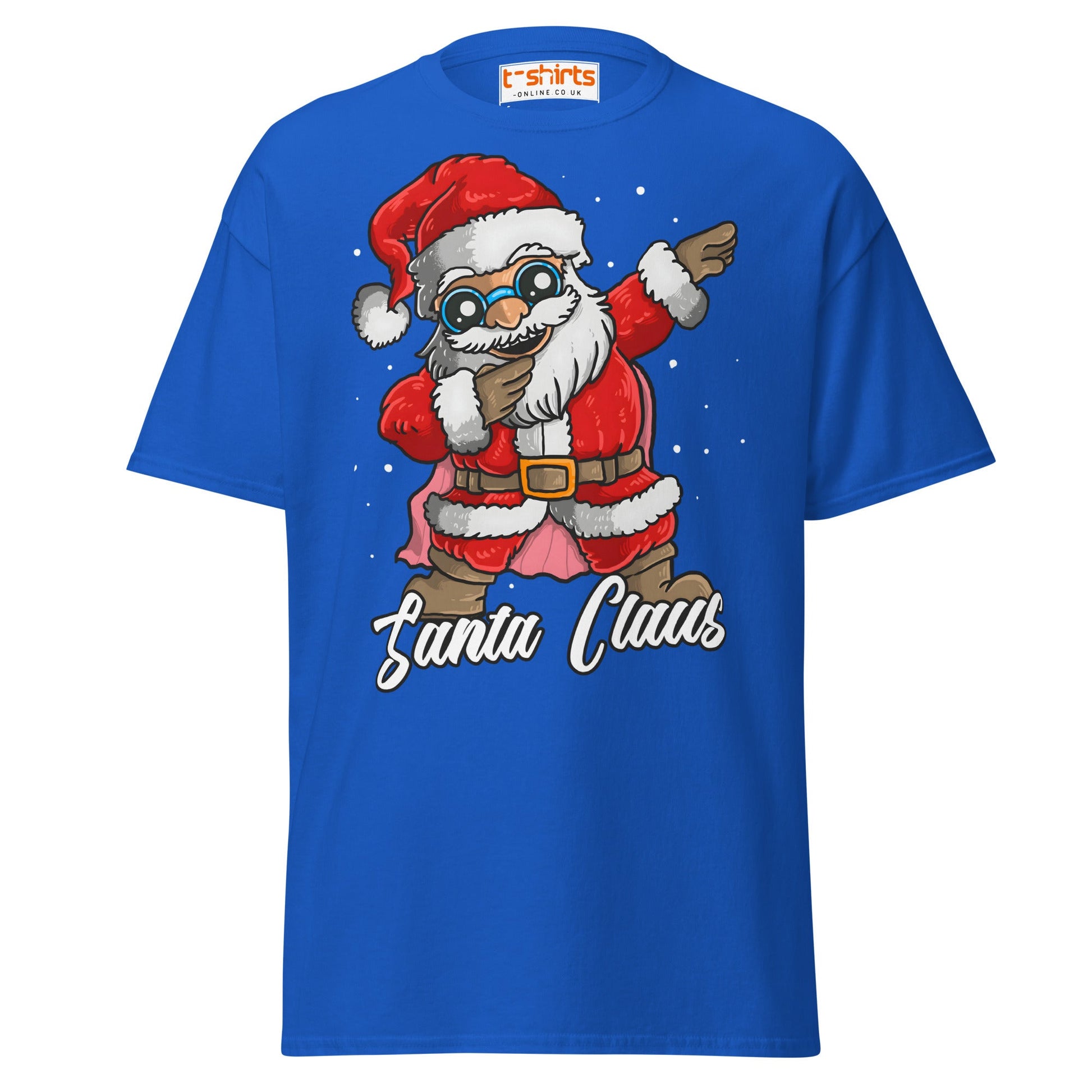 Dabbing Santa Claus T-Shirt | Funny Christmas Tee - Royal - T-Shirts Online