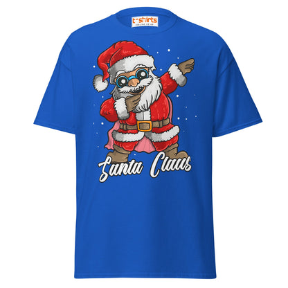 Dabbing Santa Claus T-Shirt | Funny Christmas Tee - Royal - T-Shirts Online