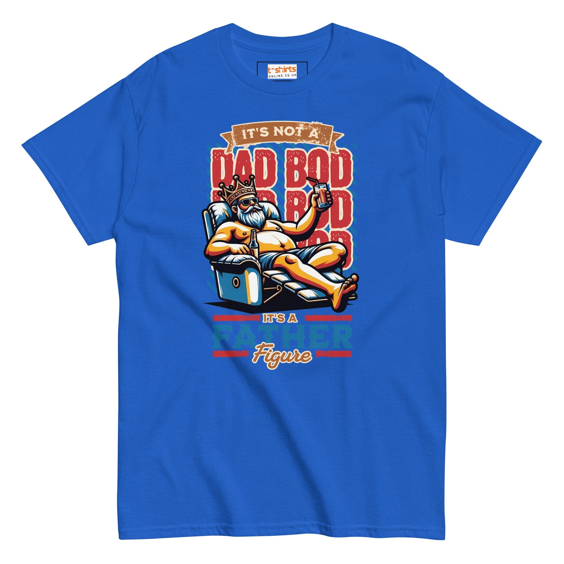 Dad Bod T-Shirt | Fathers Day T-Shirt - Royal - T-Shirts Online