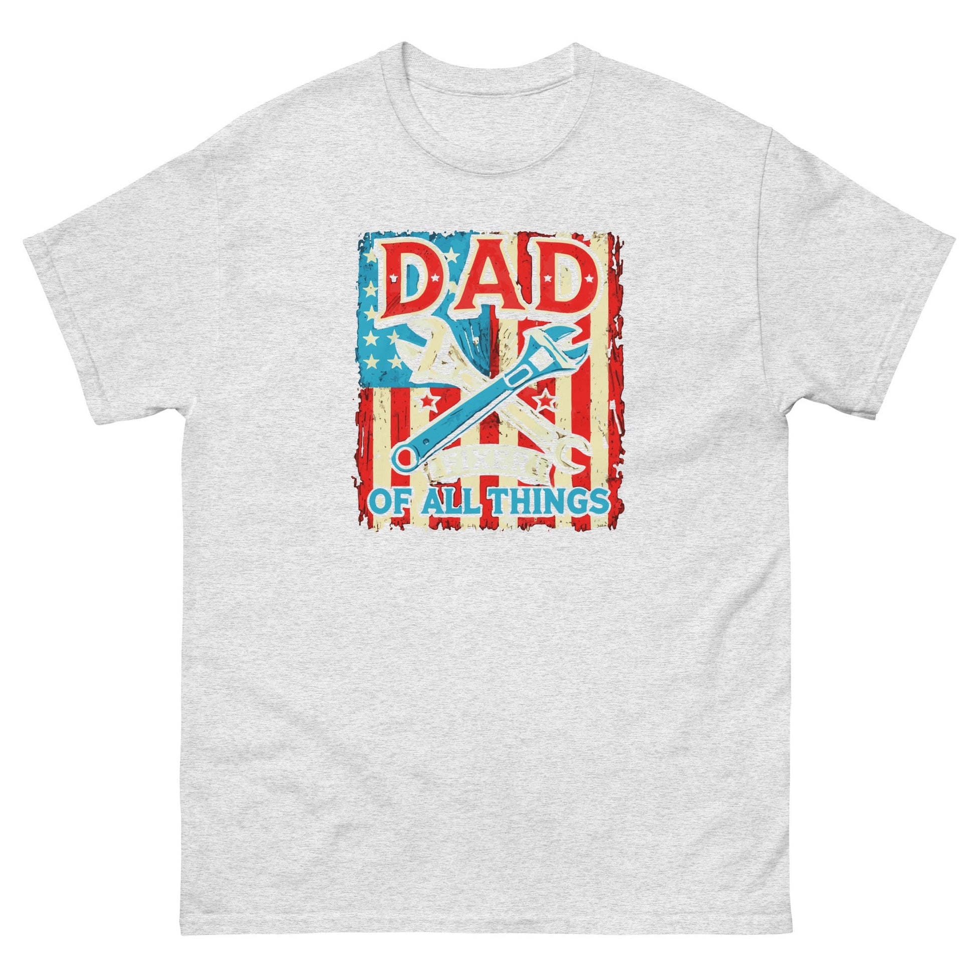 Dad Fixer of All Things | Father's Day T-Shirt - Ash - T-Shirts Online