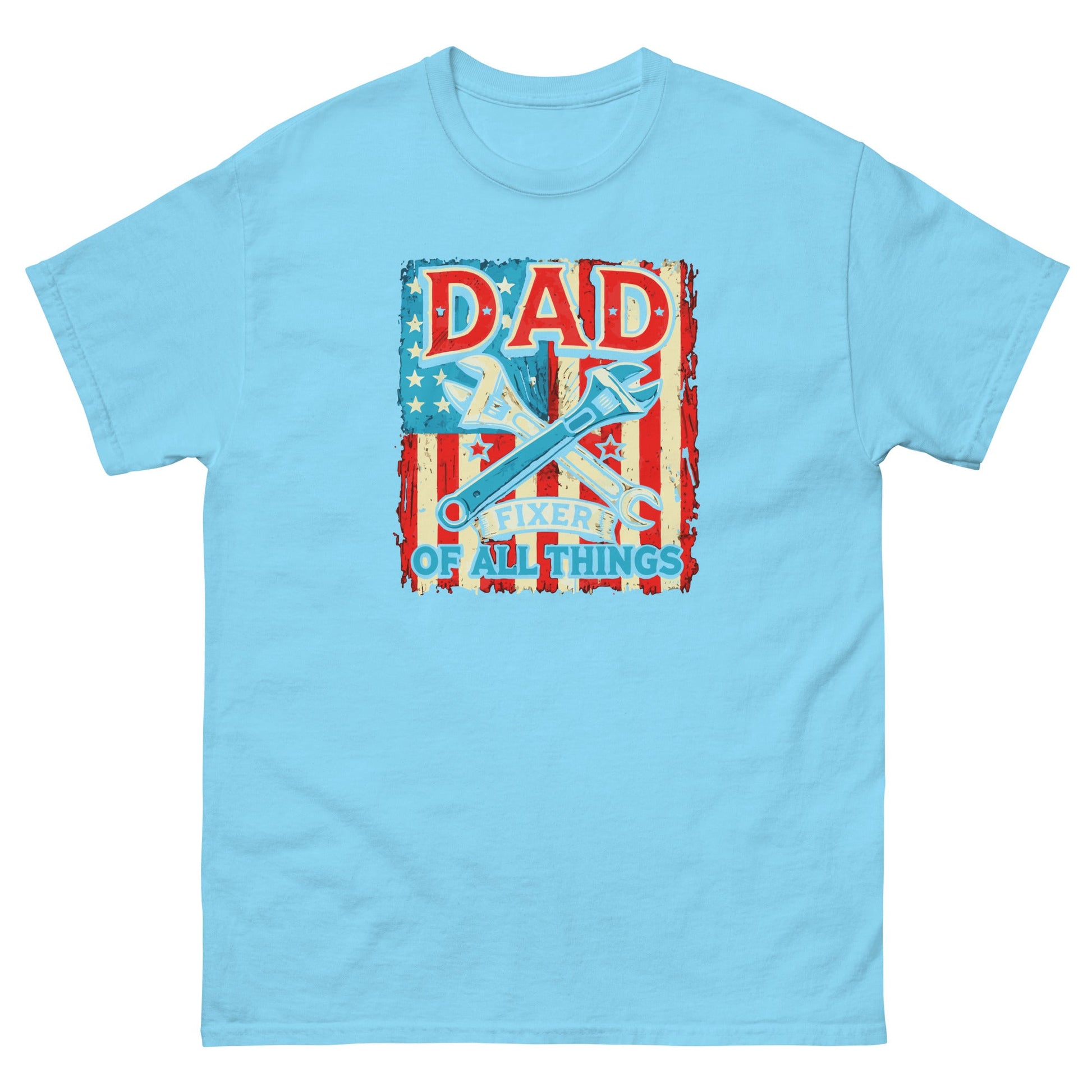 Dad Fixer of All Things | Father's Day T-Shirt - Sky - T-Shirts Online
