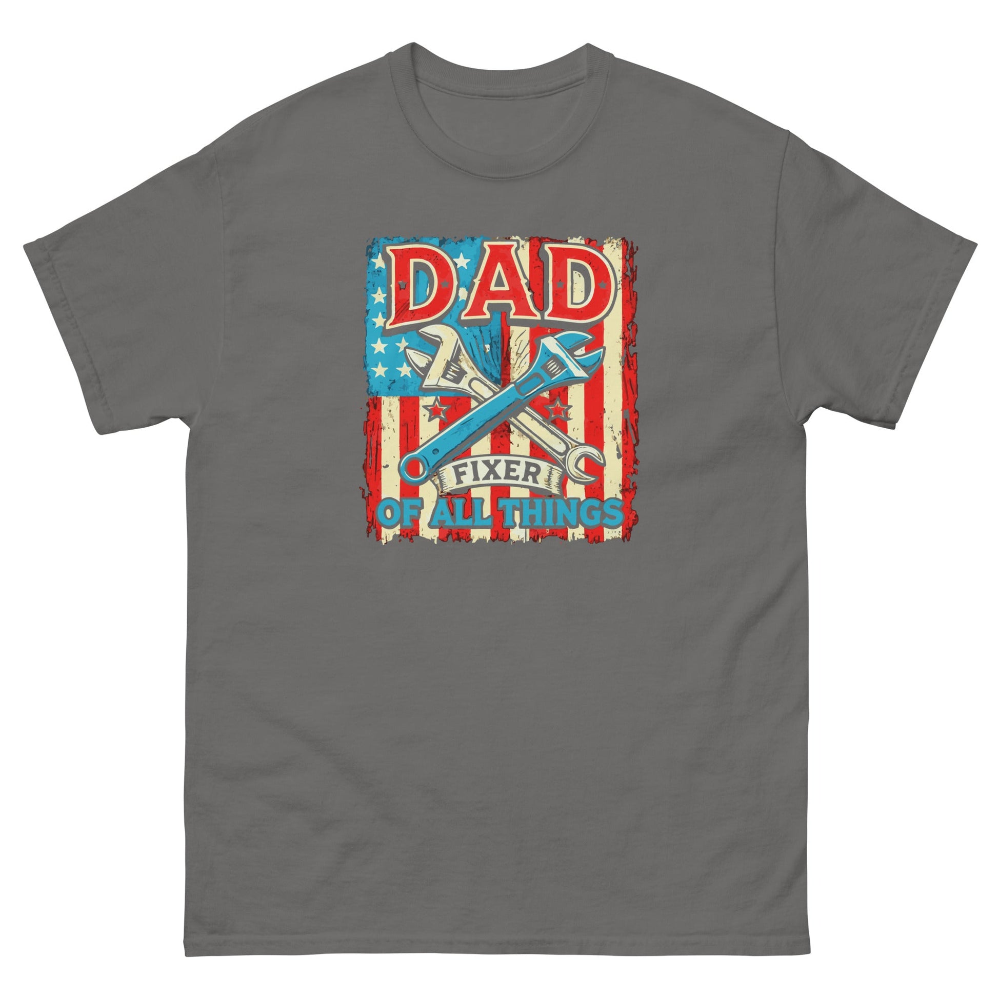 Dad Fixer of All Things | Father's Day T-Shirt - Charcoal - T-Shirts Online