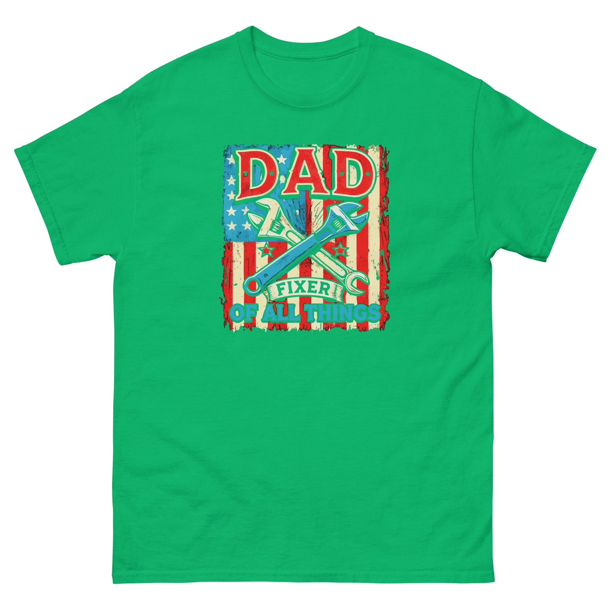 Dad Fixer of All Things | Father's Day T-Shirt - Irish Green - T-Shirts Online