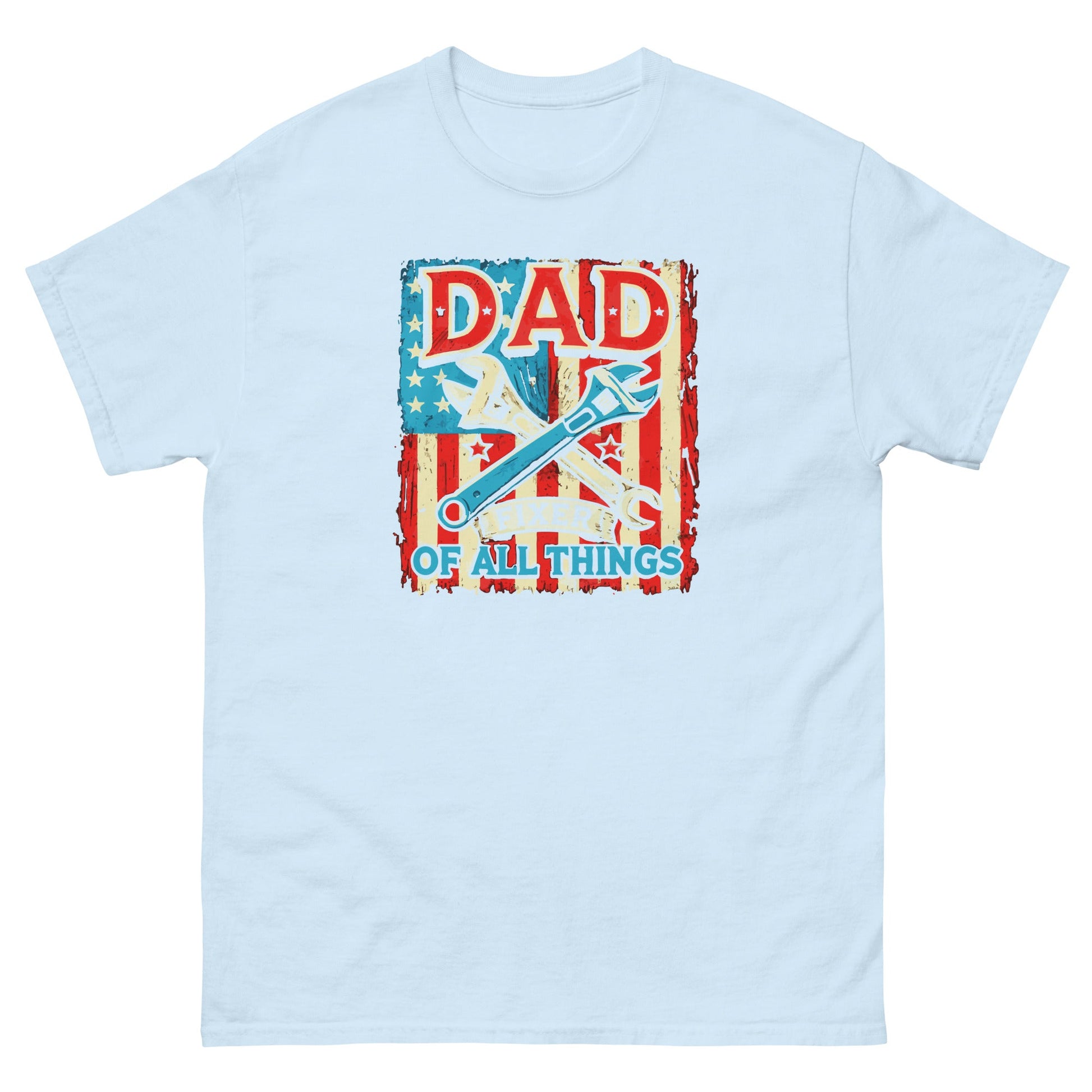 Dad Fixer of All Things | Father's Day T-Shirt - Light Blue - T-Shirts Online