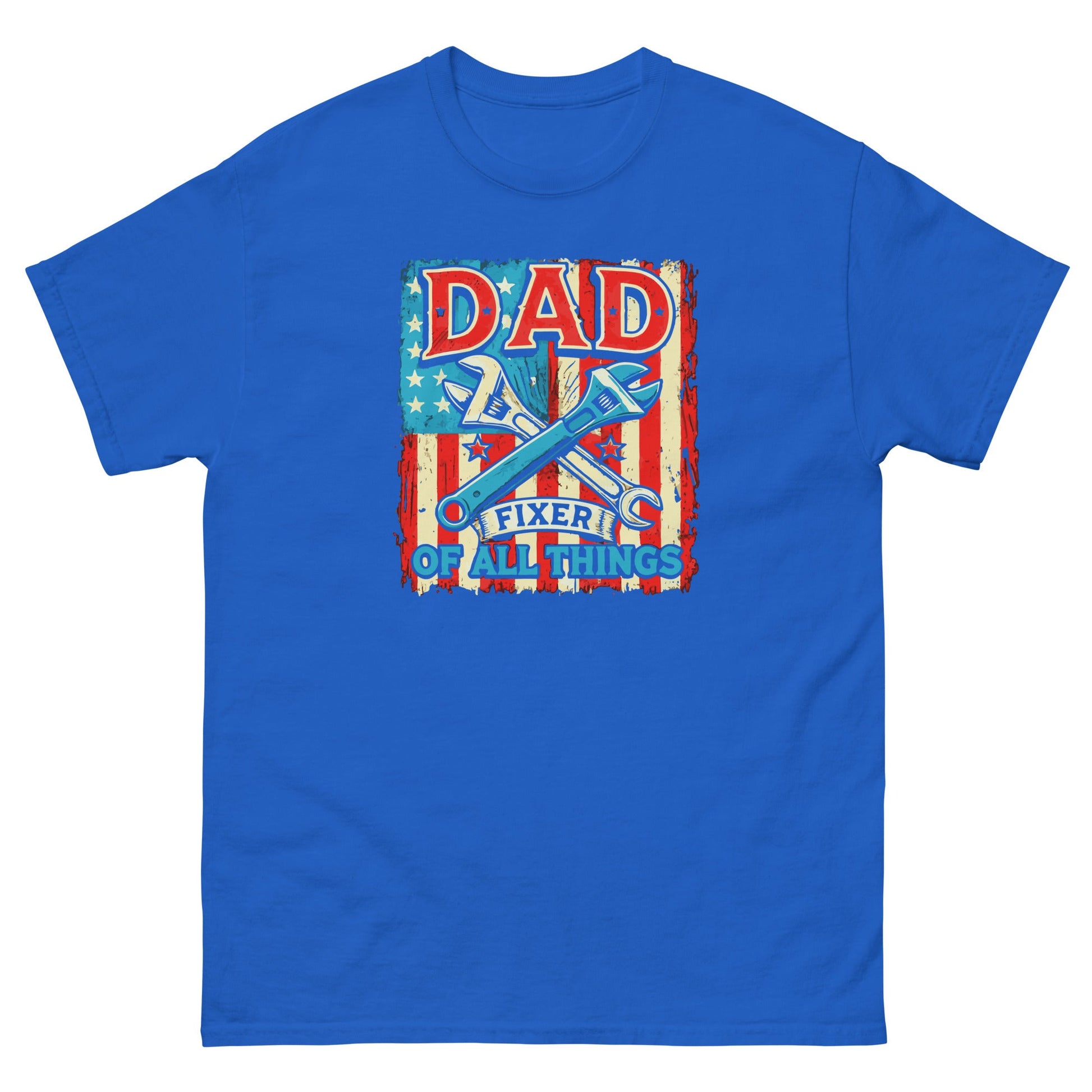 Dad Fixer of All Things | Father's Day T-Shirt - Royal - T-Shirts Online