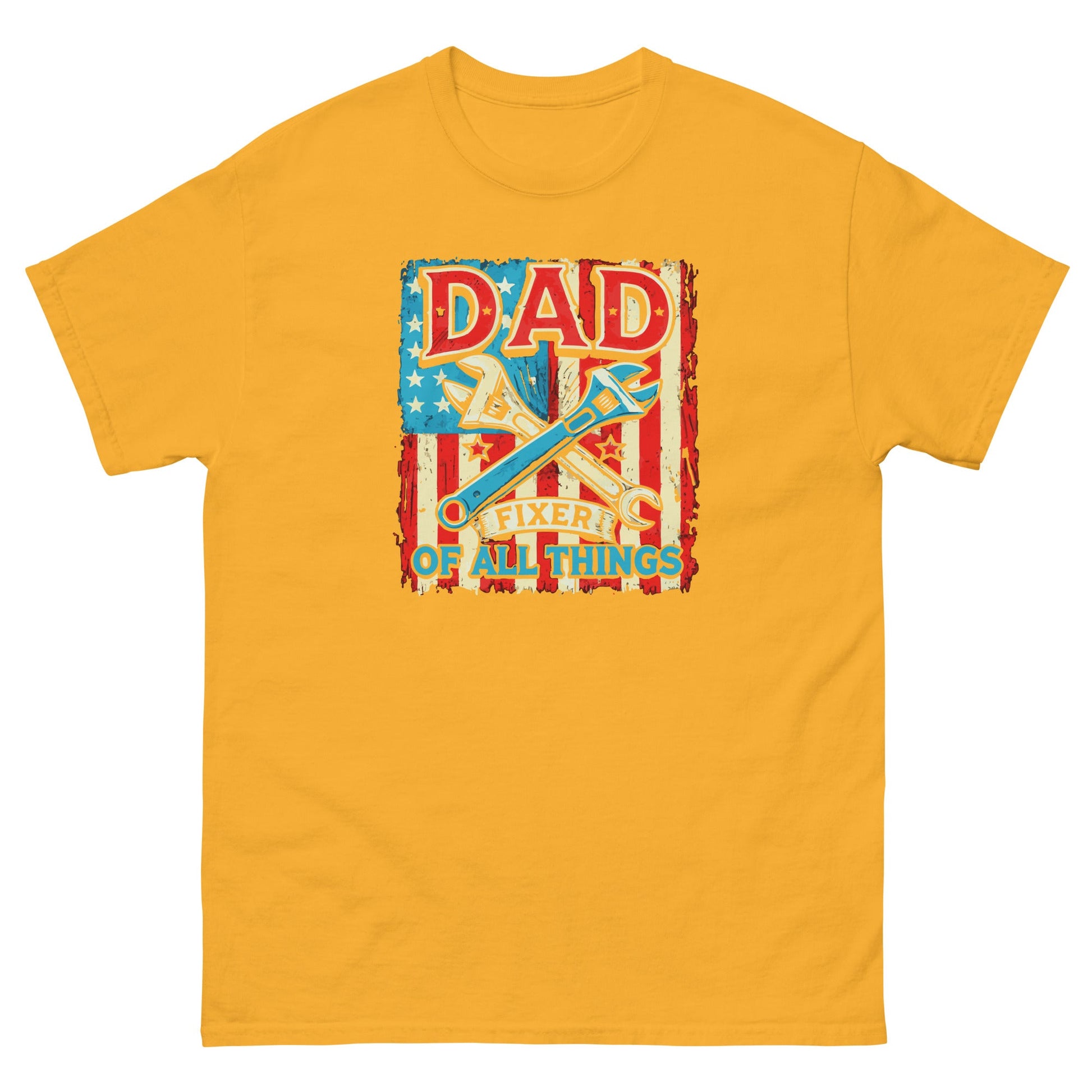 Dad Fixer of All Things | Father's Day T-Shirt - Gold - T-Shirts Online