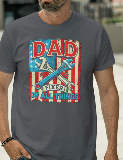 Dad Fixer of All Things | Father's Day T-Shirt - Black - T-Shirts Online