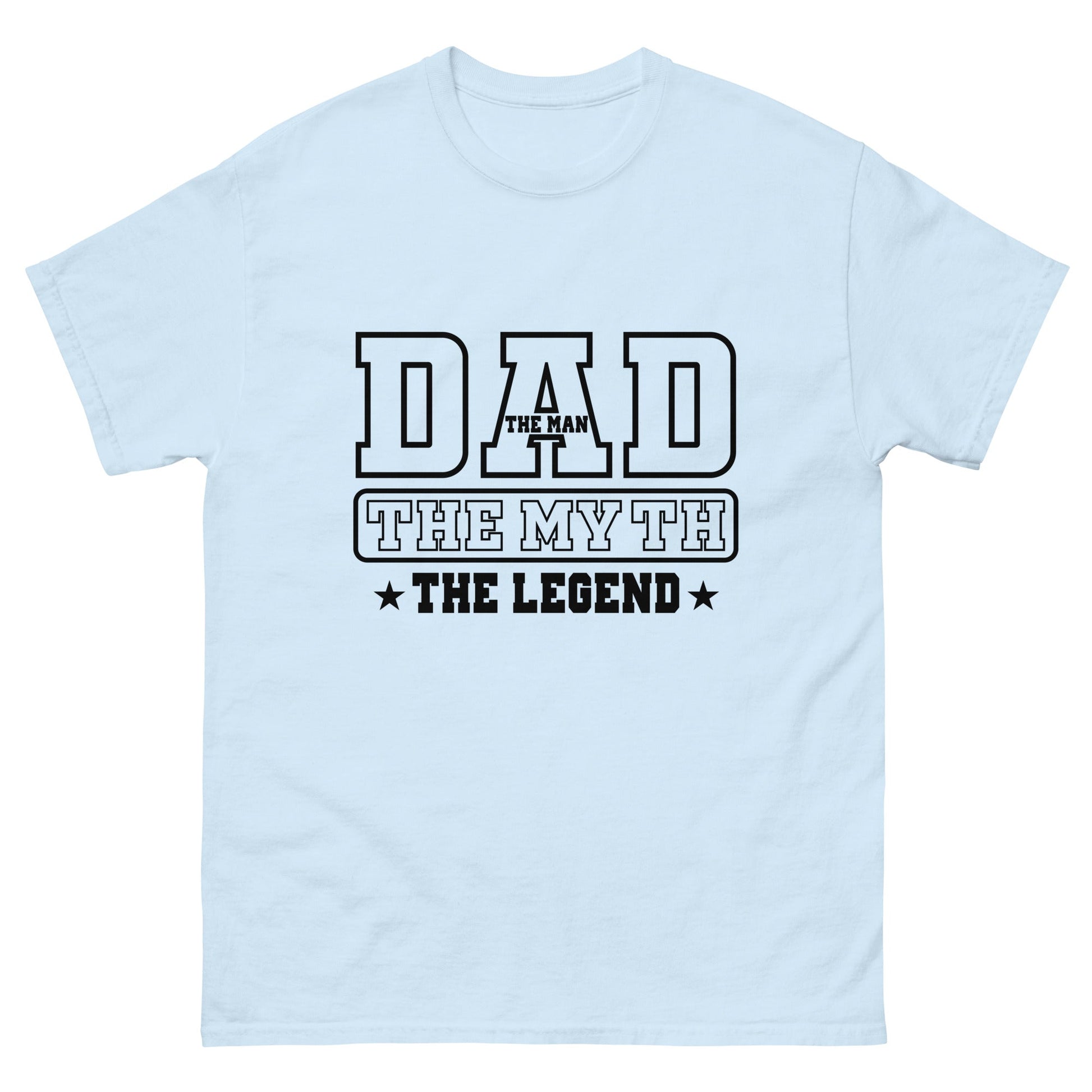 Dad The Myth | Dad's T-Shirt - Light Blue - T-Shirts Online