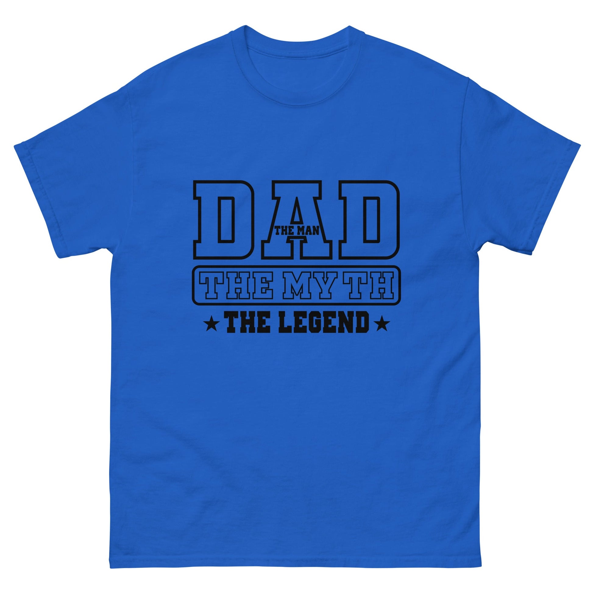 Dad The Myth | Dad's T-Shirt - Royal - T-Shirts Online