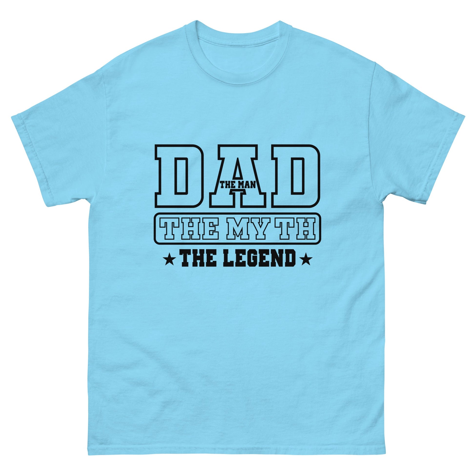 Dad The Myth | Dad's T-Shirt - Sky - T-Shirts Online