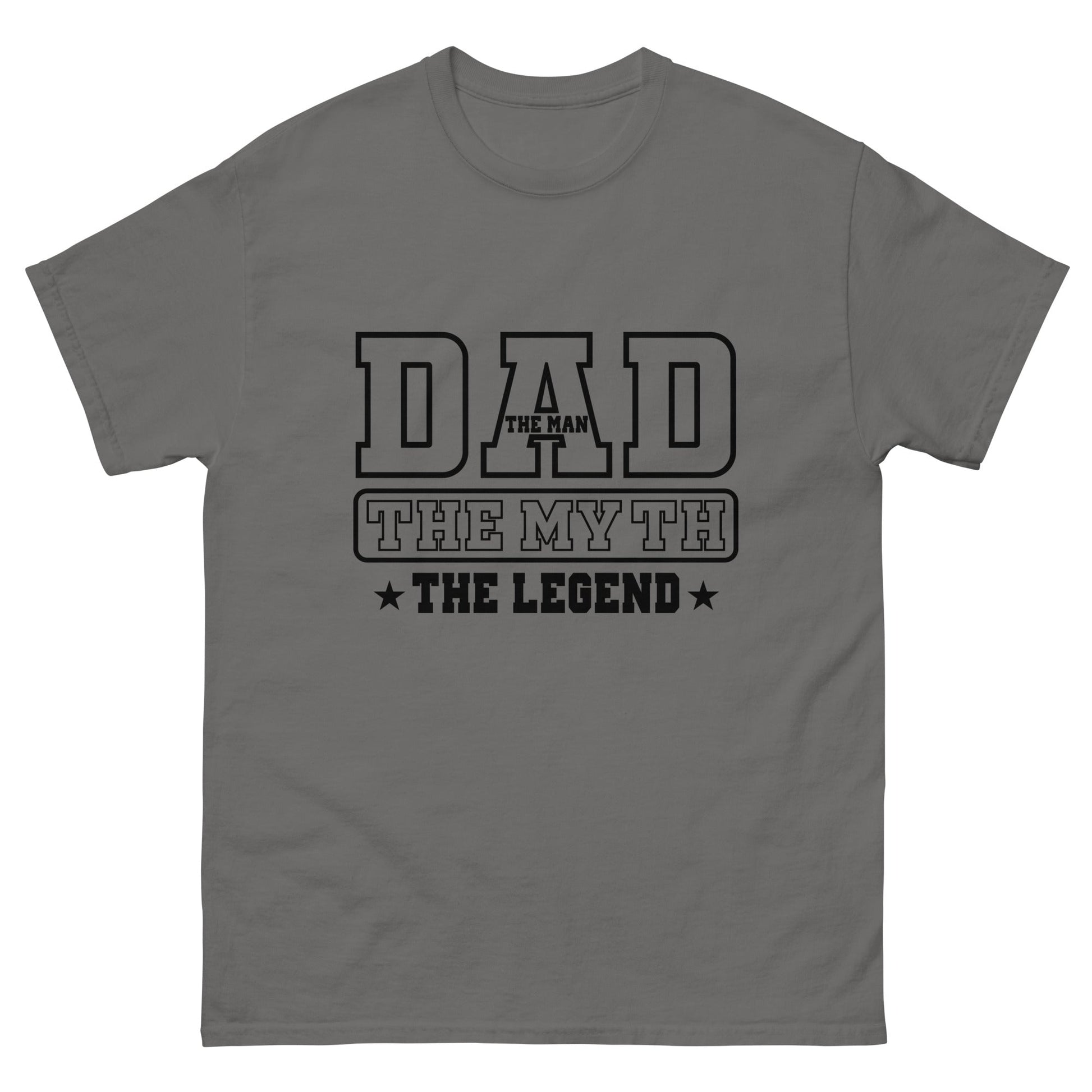 Dad The Myth | Dad's T-Shirt - Charcoal - T-Shirts Online