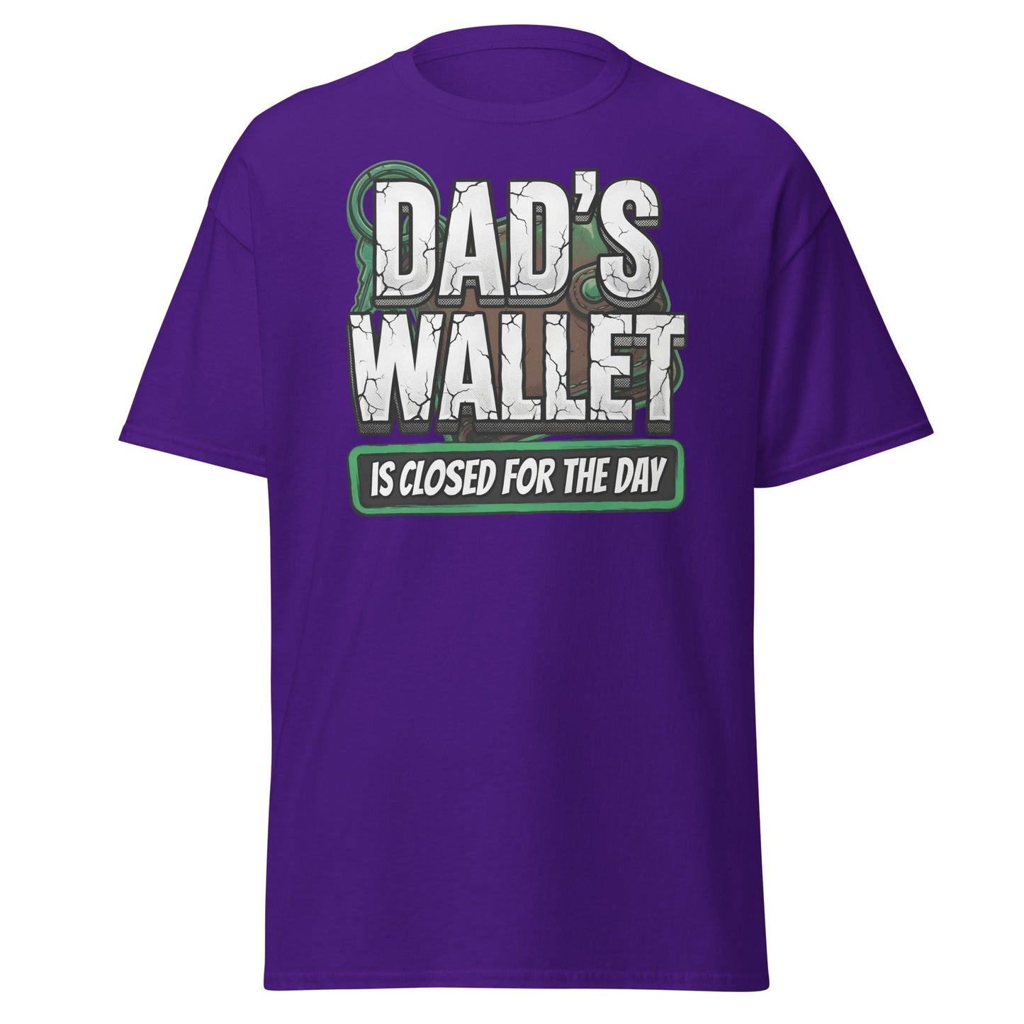 Dad's Wallet Is Closed For The Day T-Shirt - Funny Dad Humor Tee - Purple - T-Shirts Online
