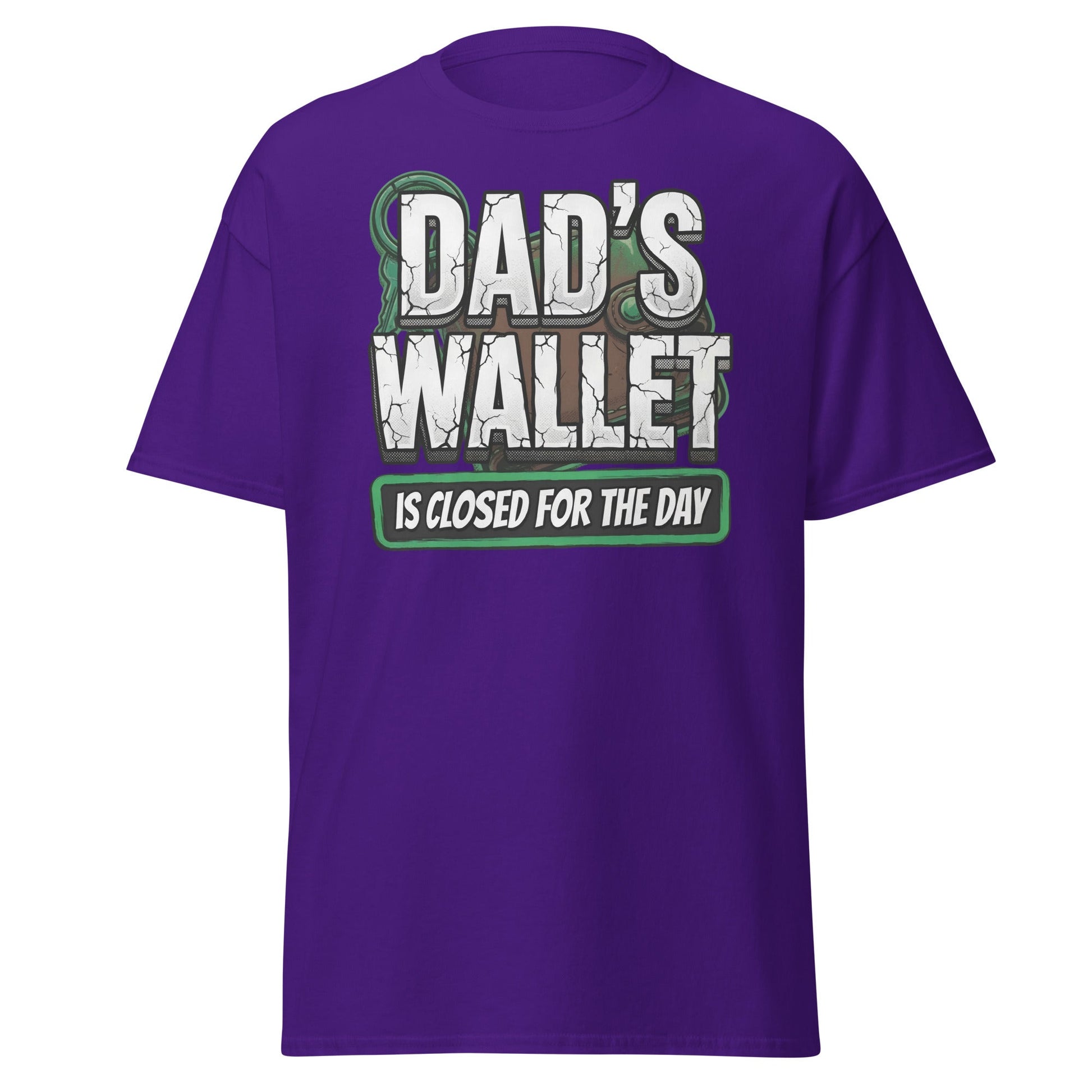 Dad's Wallet Is Closed For The Day T-Shirt - Funny Dad Humor Tee - Purple - T-Shirts Online