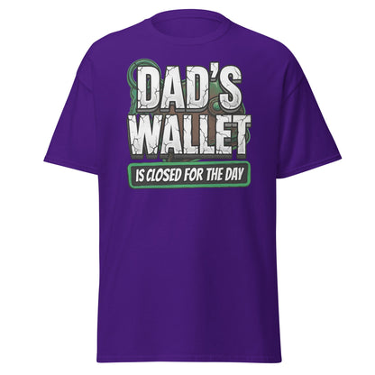Dad's Wallet Is Closed For The Day T-Shirt - Funny Dad Humor Tee - Purple - T-Shirts Online
