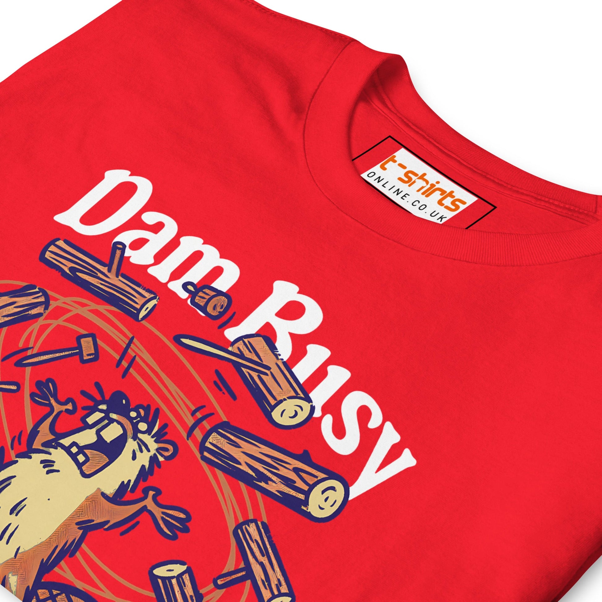 Dam Busy T-Shirt | Funny Graphic Tee - Royal - T-Shirts Online
