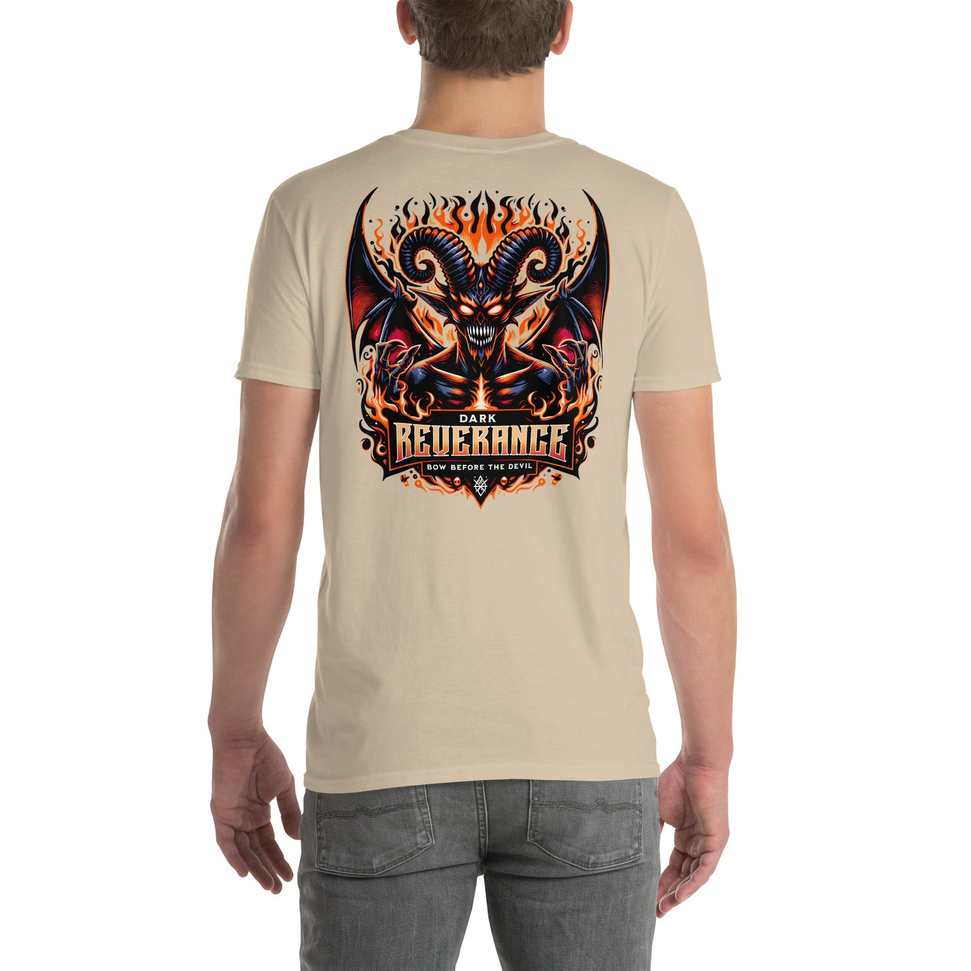 Dark Reverance T-Shirt | Bow Before the Devil - Sand - T-Shirts Online