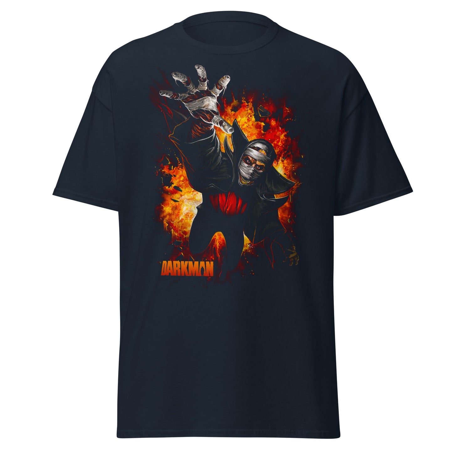 Darkman Movie Comic Book T-Shirt: Retro 90s Hero - Navy - T-Shirts Online