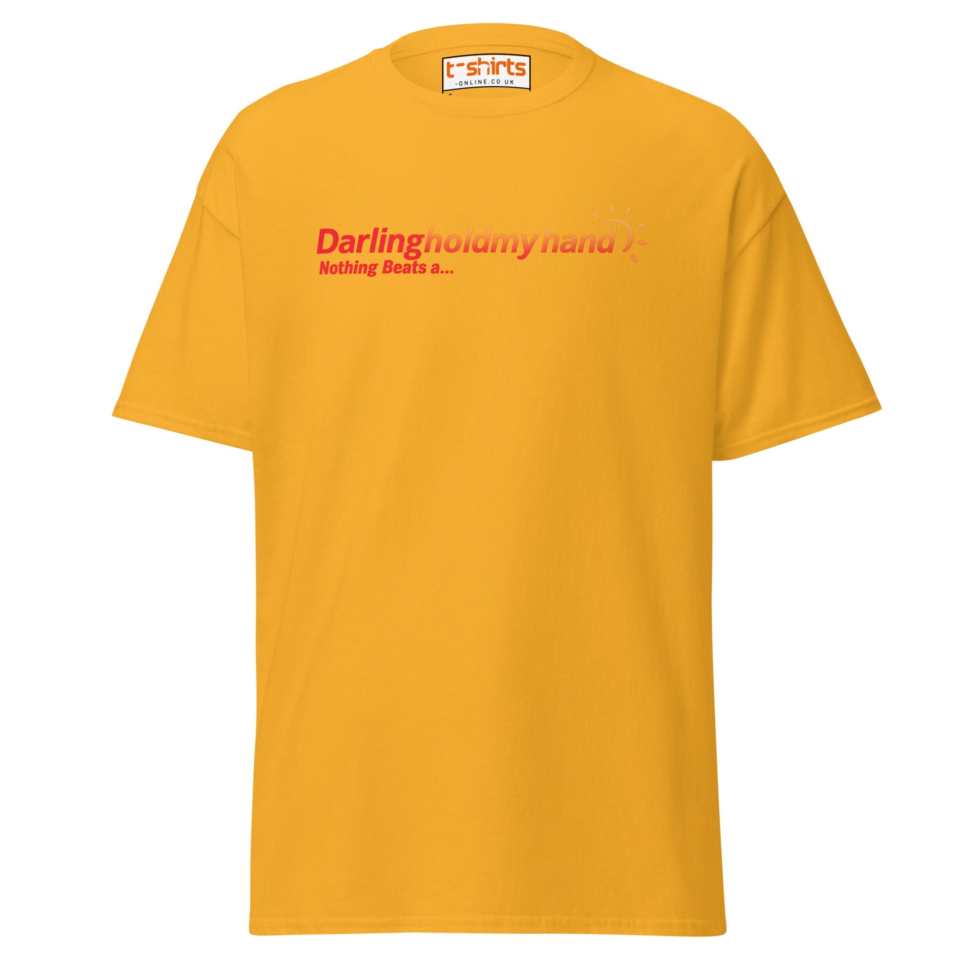 Darlingholdmyhand Tee – Holiday Vibes & Warm Feels - Gold - T-Shirts Online