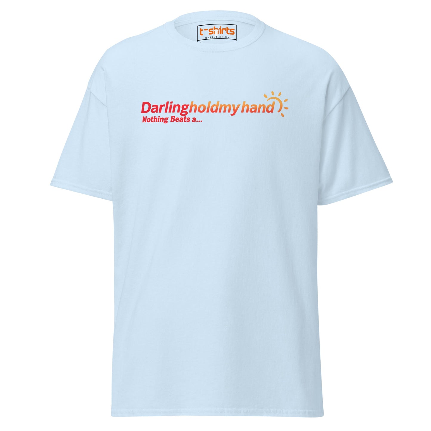 Darlingholdmyhand Tee – Holiday Vibes & Warm Feels - Light Blue - T-Shirts Online