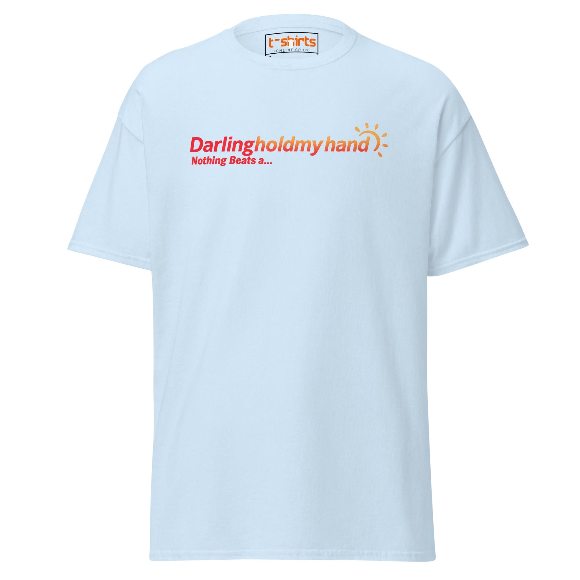 Darlingholdmyhand Tee – Holiday Vibes & Warm Feels - Light Blue - T-Shirts Online