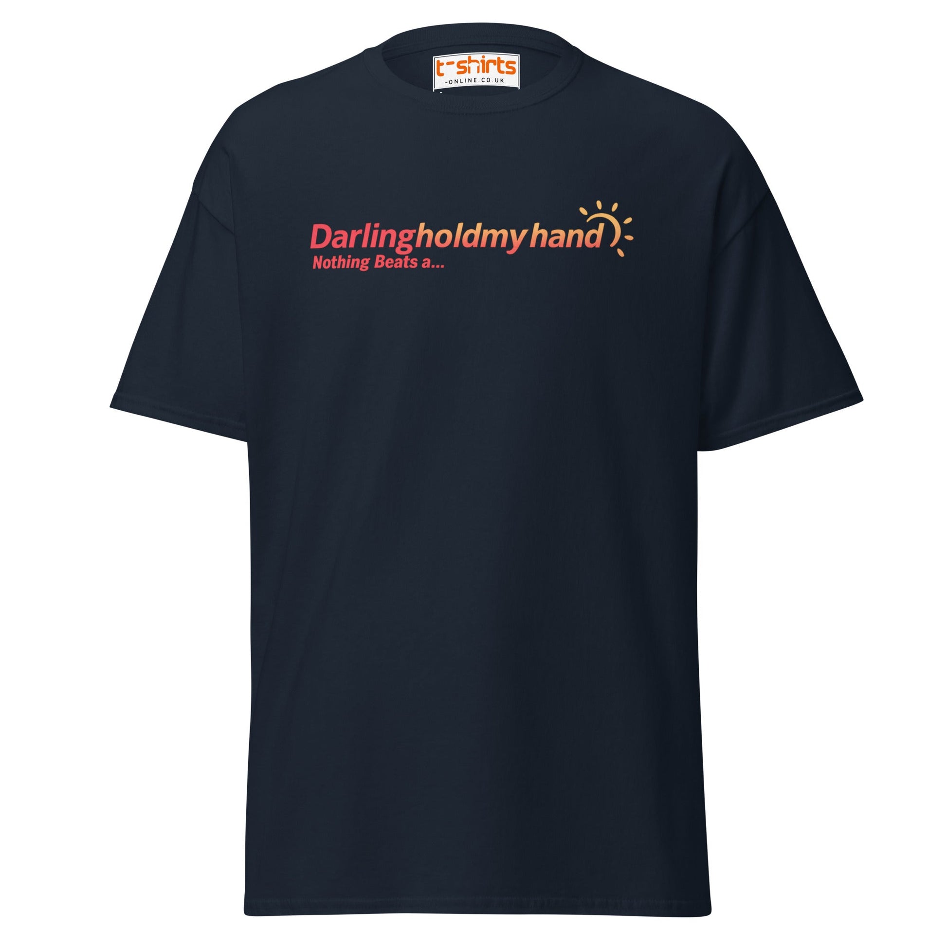 Darlingholdmyhand Tee – Holiday Vibes & Warm Feels - Navy - T-Shirts Online
