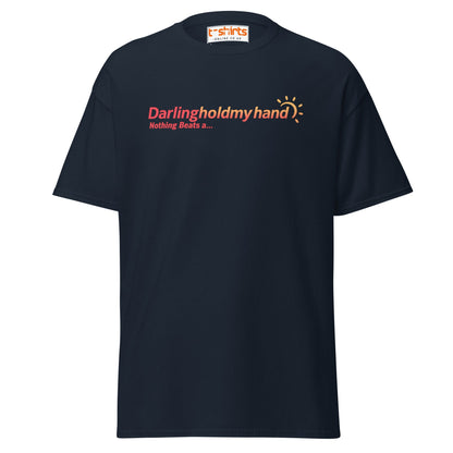 Darlingholdmyhand Tee – Holiday Vibes & Warm Feels - Navy - T-Shirts Online
