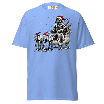 Darth Santa T-Shirt | Funny Sci - Fi Christmas Tee - Carolina Blue - T-Shirts Online