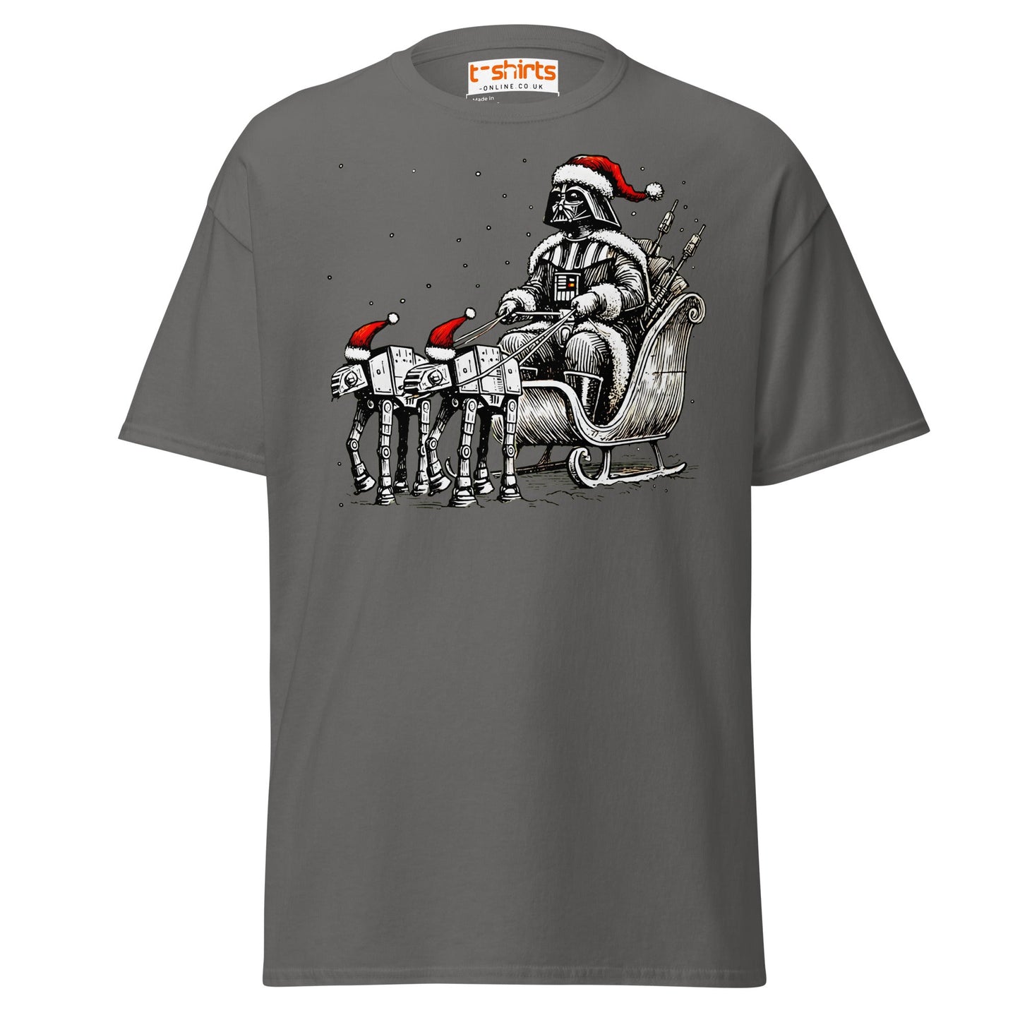 Darth Santa T-Shirt | Funny Sci - Fi Christmas Tee - Charcoal - T-Shirts Online