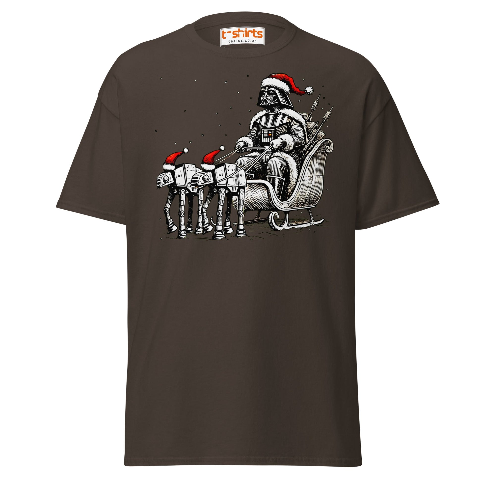 Darth Santa T-Shirt | Funny Sci - Fi Christmas Tee - Dark Chocolate - T-Shirts Online