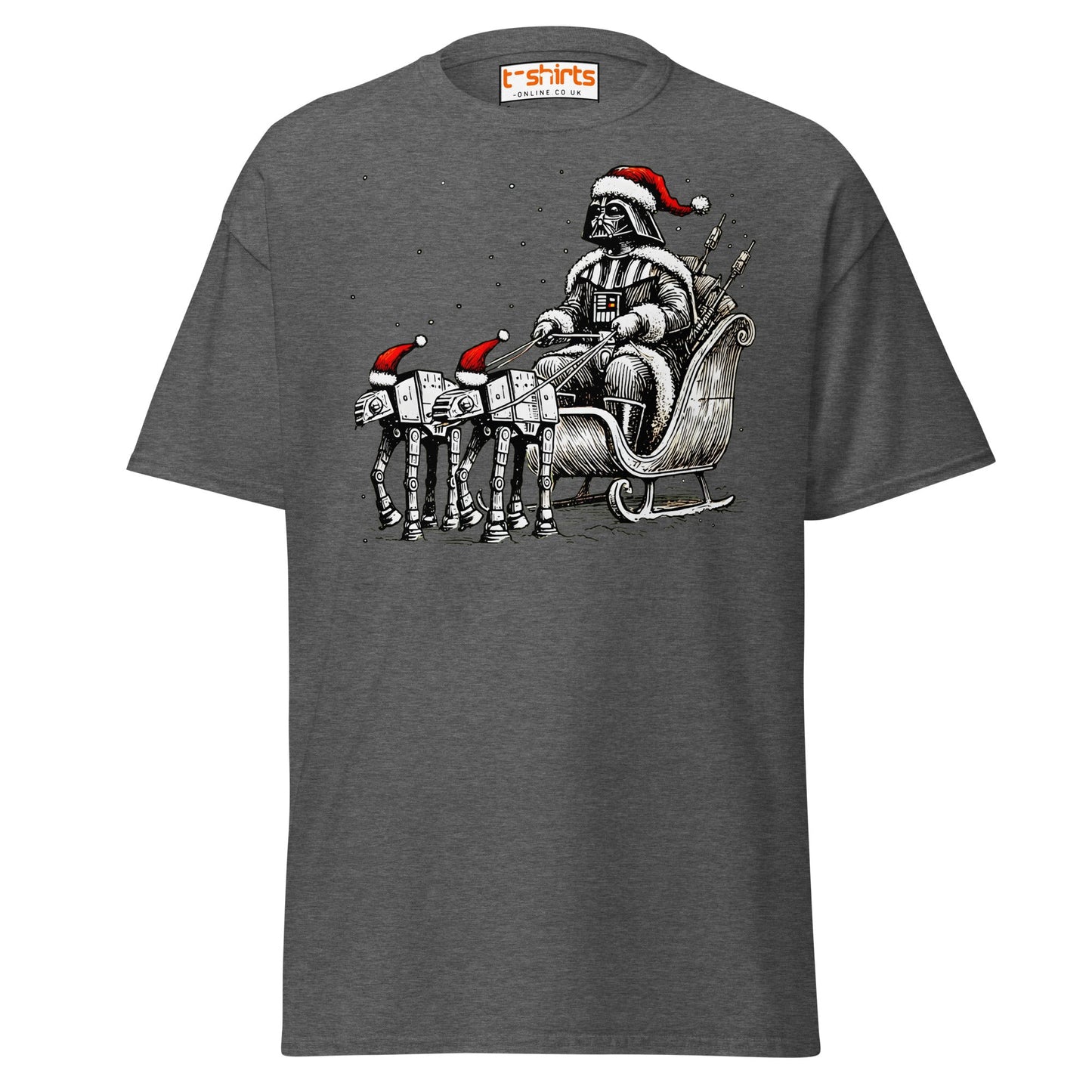 Darth Santa T-Shirt | Funny Sci - Fi Christmas Tee - Dark Heather - T-Shirts Online