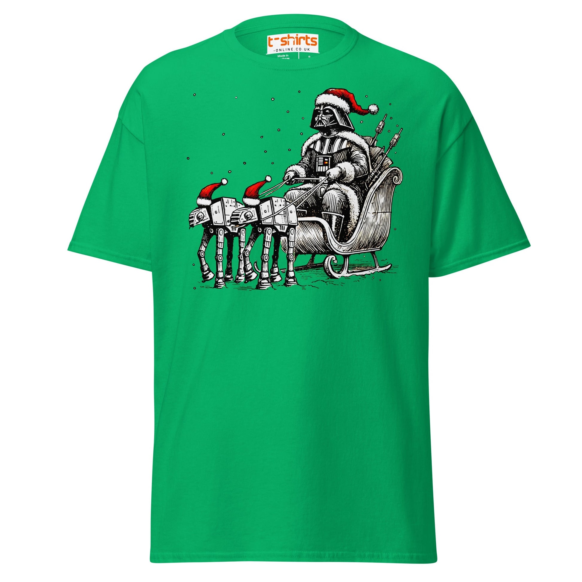 Darth Santa T-Shirt | Funny Sci - Fi Christmas Tee - Irish Green - T-Shirts Online