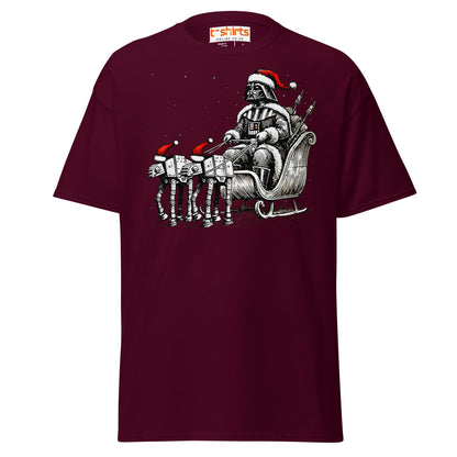 Darth Santa T-Shirt | Funny Sci - Fi Christmas Tee - Maroon - T-Shirts Online