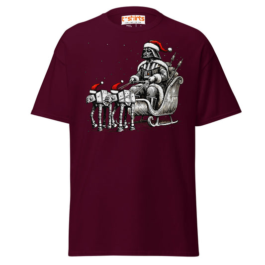 Darth Santa T-Shirt | Funny Sci - Fi Christmas Tee - Maroon - T-Shirts Online