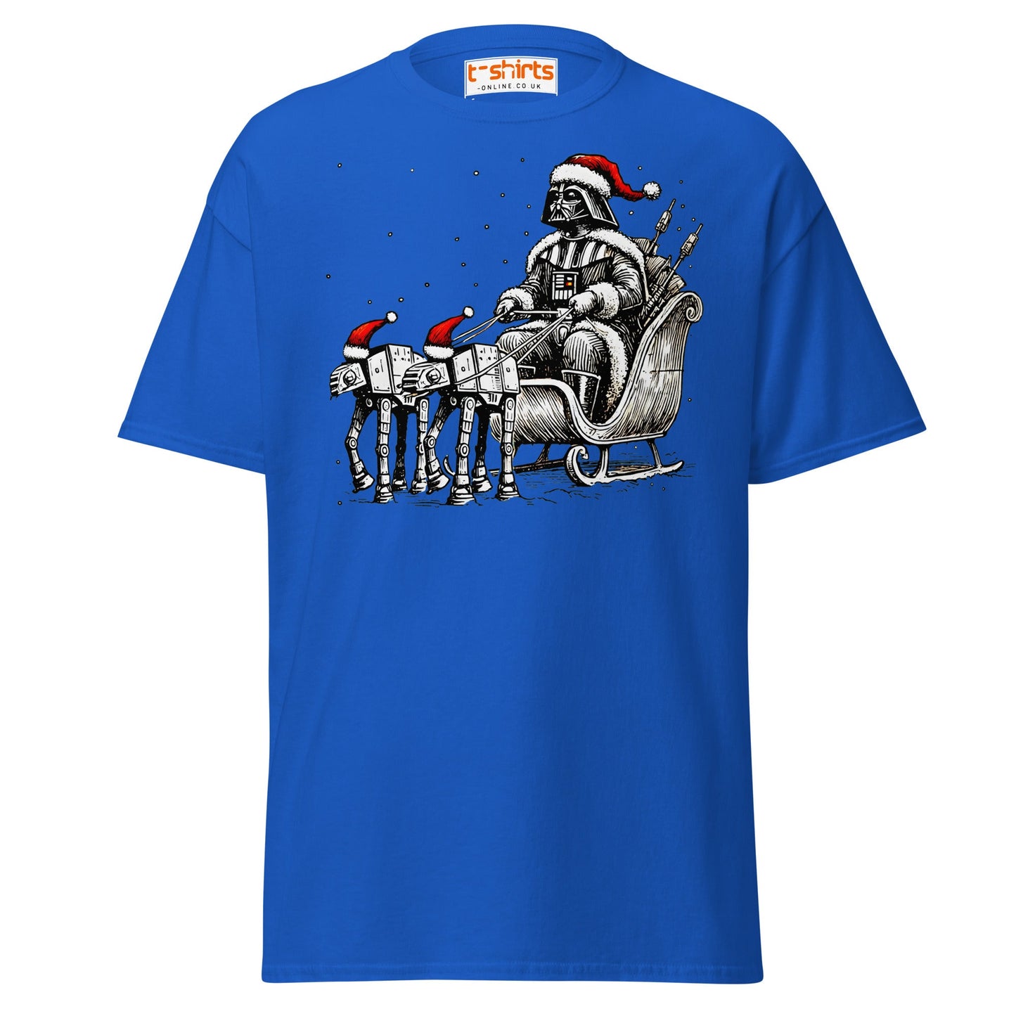 Darth Santa T-Shirt | Funny Sci - Fi Christmas Tee - Royal - T-Shirts Online