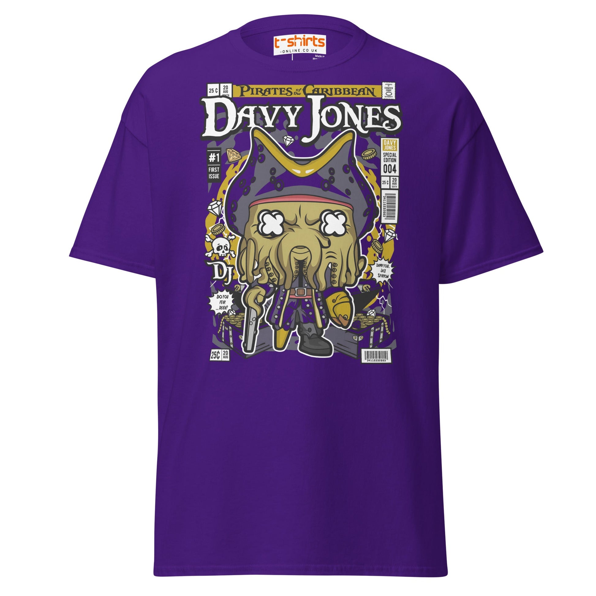 Davy Jones Pirates Funko Style T-Shirt - Purple - T-Shirts Online