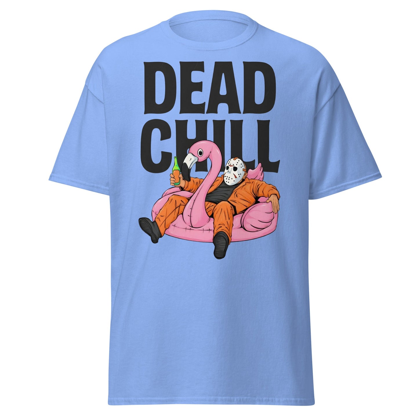 Dead Chill T-Shirt | Funny Horror Slasher Parody Tee - Carolina Blue - T-Shirts Online