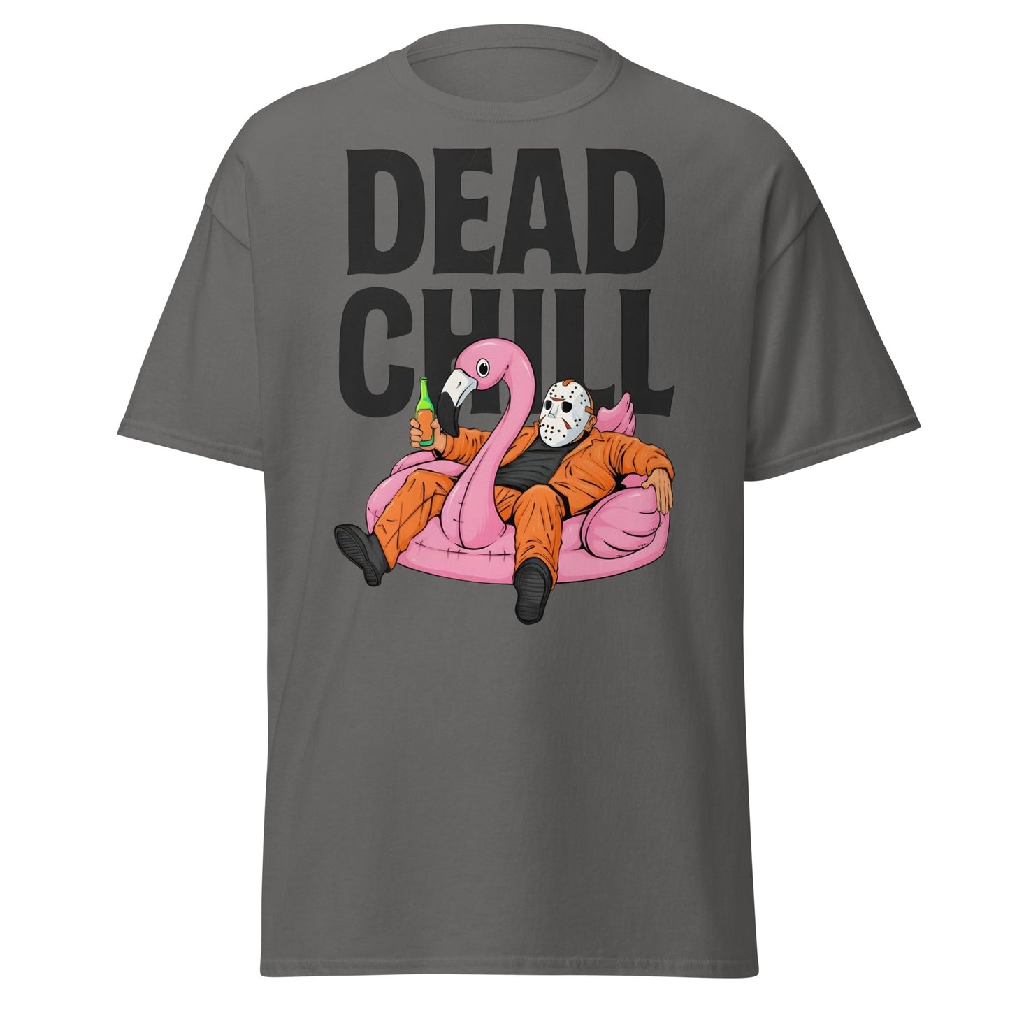 Dead Chill T-Shirt | Funny Horror Slasher Parody Tee - Charcoal - T-Shirts Online