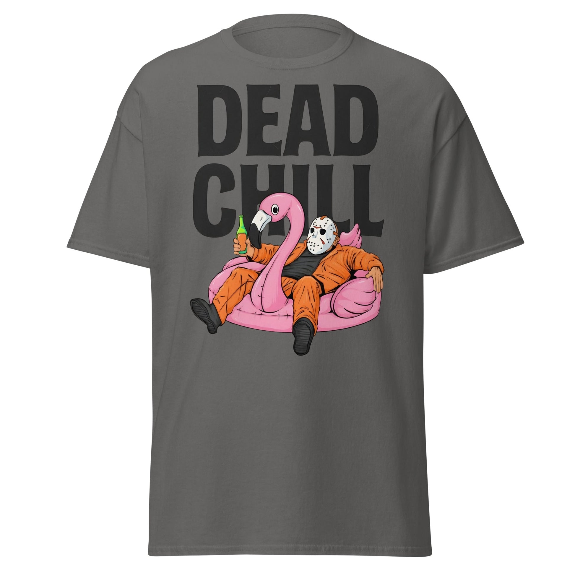 Dead Chill T-Shirt | Funny Horror Slasher Parody Tee - Charcoal - T-Shirts Online
