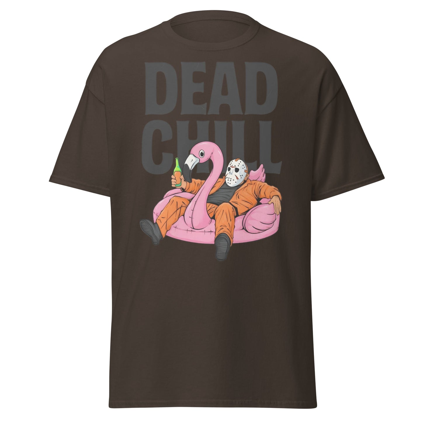 Dead Chill T-Shirt | Funny Horror Slasher Parody Tee - Dark Chocolate - T-Shirts Online