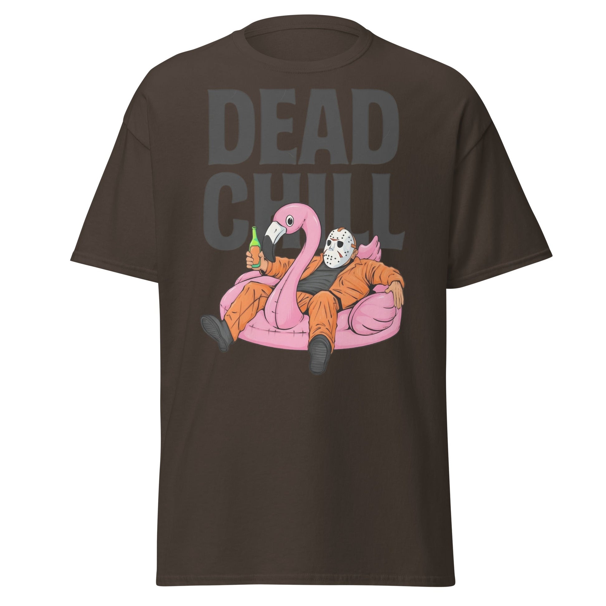 Dead Chill T-Shirt | Funny Horror Slasher Parody Tee - Dark Chocolate - T-Shirts Online